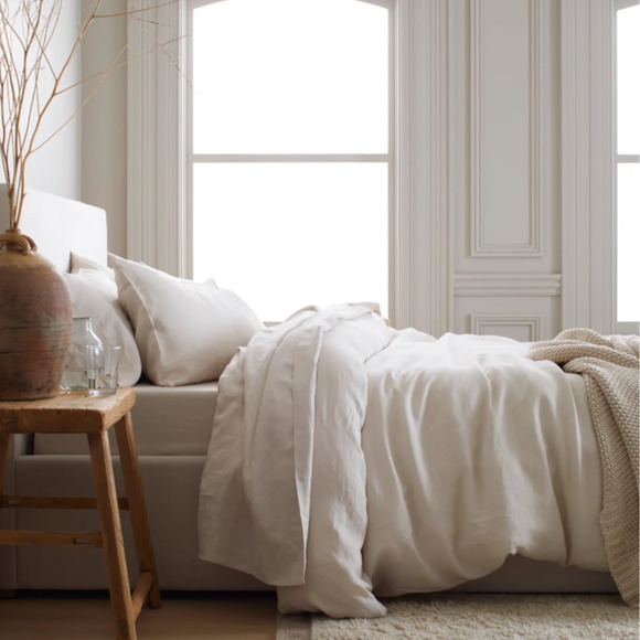 Quince European Linen Duvet Cover - Full/Queen Size Sand NWOT - Picture 1 of 6